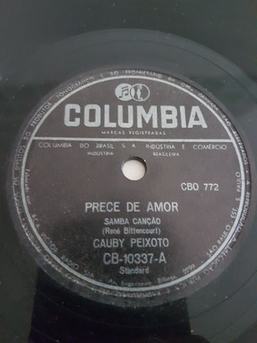 Disco 78 Rpm Cauby Peixoto - Prece De Amor / Lamento Noturno
