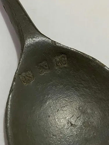 Colher Antiga De Metal Com Marca Mg