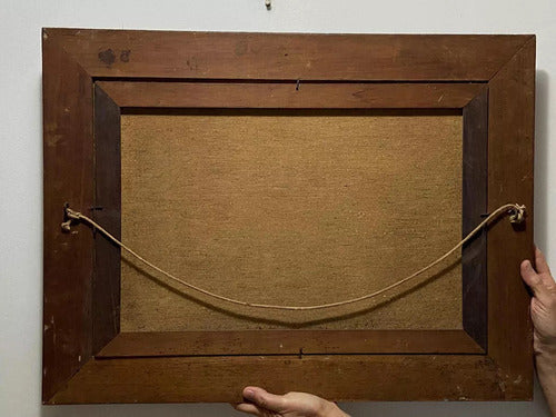 Quadro Antigo Pintura Oleo Assinado Natureza Morta Frutas