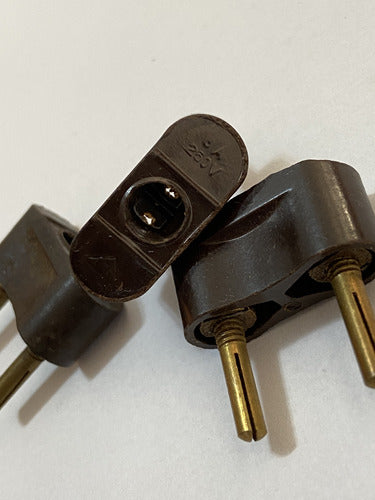 Tomada Macho Antiga De Baquelite Lote 3