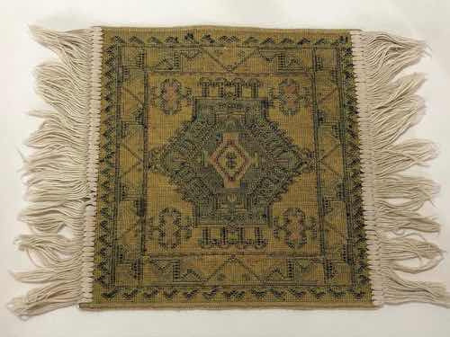 Tapete Antigo Pequeno Oriental Oração Móvel 39x29