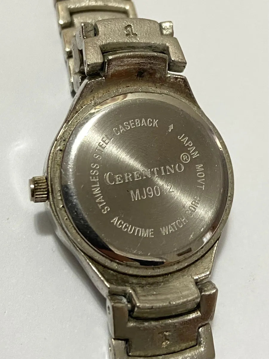 Relógio Antigo Cerentino Diamond Mj9012 Japan Movt Prateado