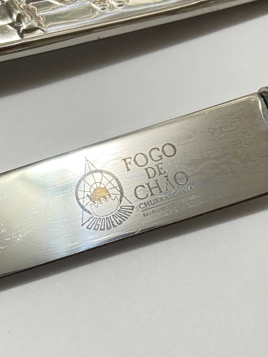 Faca Gaúcha Fogo De Chão Com Bainha Decorada Cor Prata Prateado