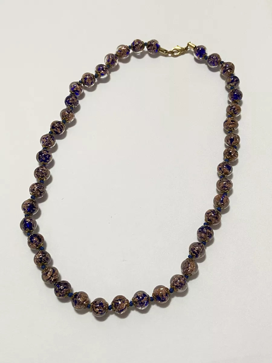 Colar Antigo Em Vidro Murano Glass Original Venezia Itália