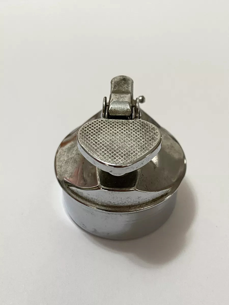 Isqueiro Antigo Redondo Prata