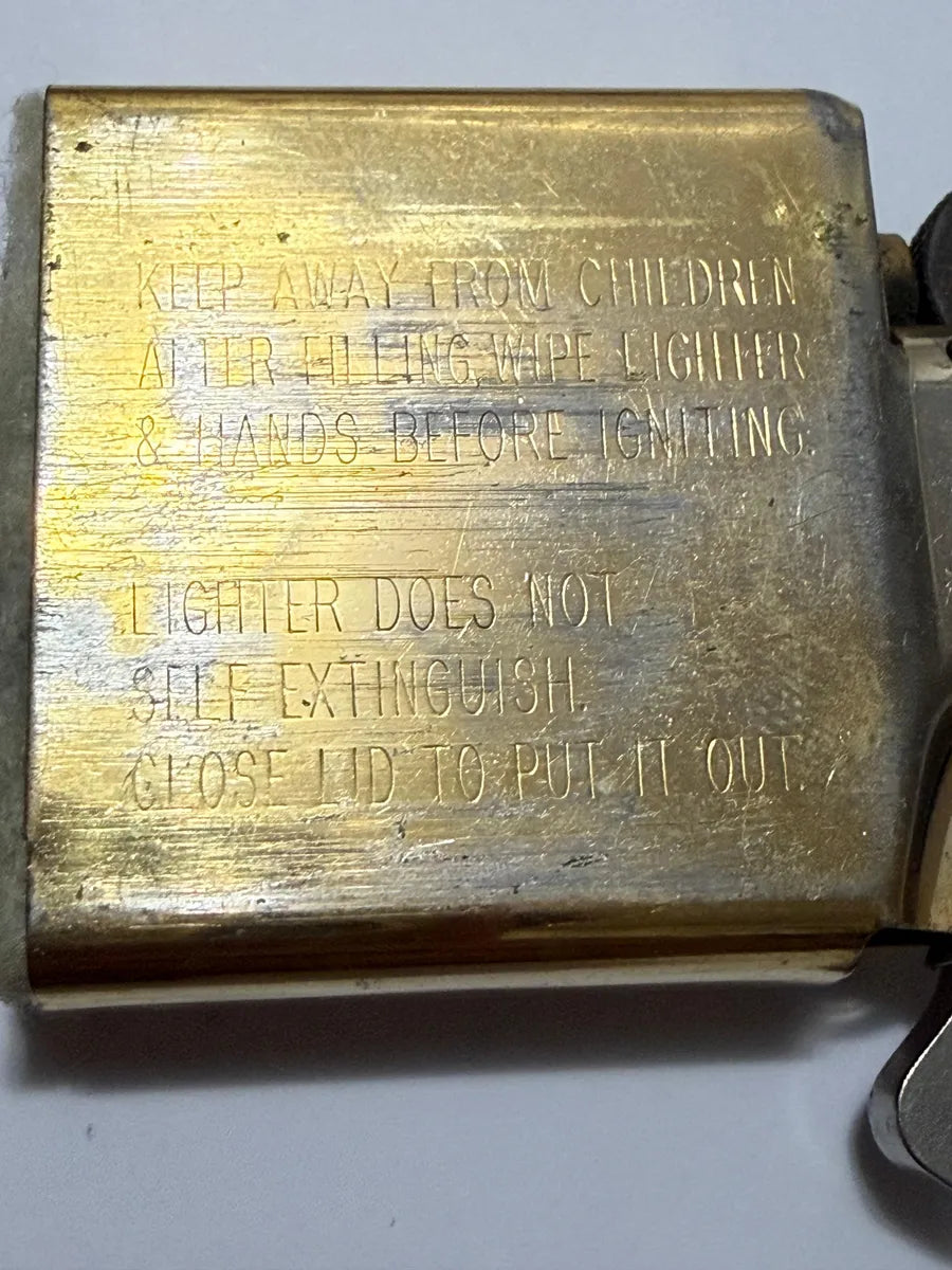 Isqueiro Antigo Zippo Original Usa Latão Escovado XII