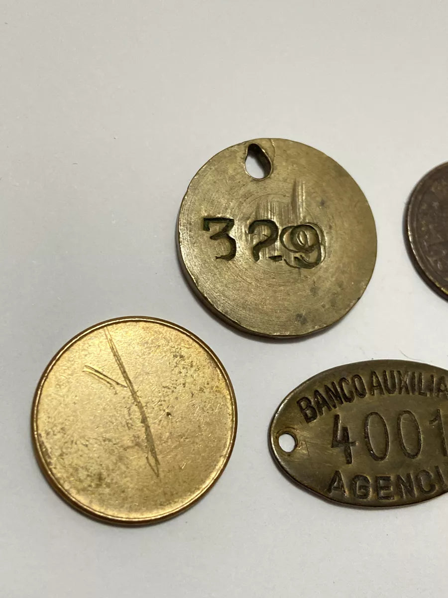 Lote Fichas Antigas Banco Auxiliar - Consumo