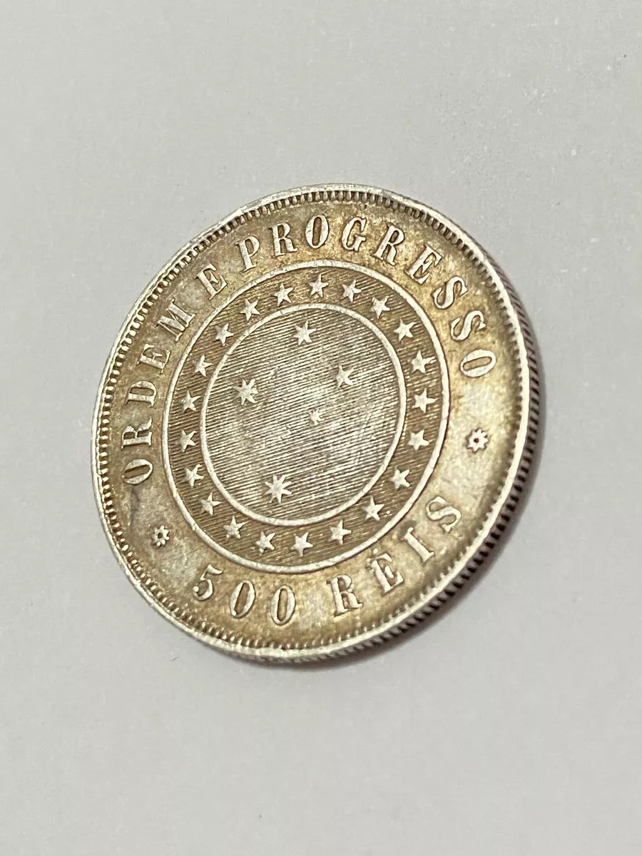 Moeda Antiga Brasil República 500 Réis 1889 Prata