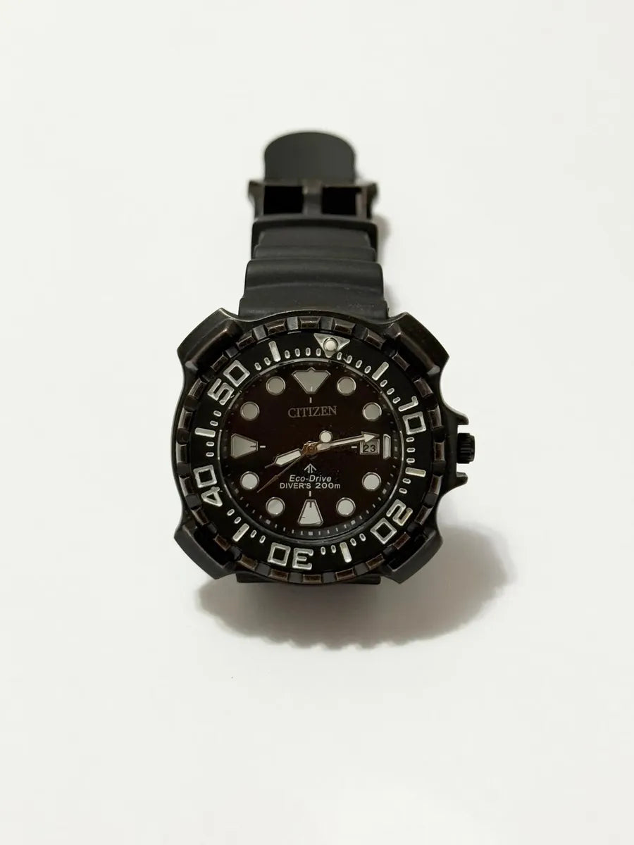 Relógio Citizen Eco Drive Divers 200m Preto Funcionando Preto