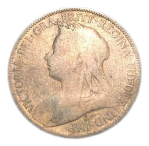 Antiga Moeda 1899 Grã Bretanha 1/2 Penny