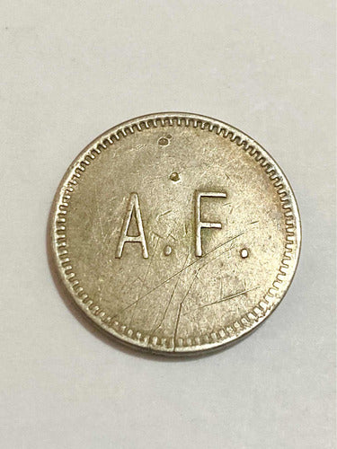 Ficha De Ônibus Antiga Carioca A.f. - Rara Coleção