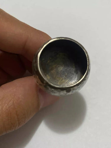 Escultura Mini Antiga Cachorro De Pé Cor Prata Áustria 1890