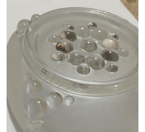 Cinzeiro Antigo Quadrado Em Vidro Trabalhado