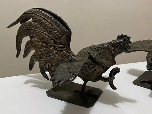Escultura Antiga Galo de Briga em Bronze Bransdor (Par)