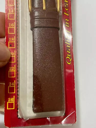 Antiga Pulseira Couro Marrom Francy Para Relógio Antigo