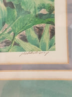 Antigo Quadro De Vidro Natureza Cachoeira Bassett Fine Arte