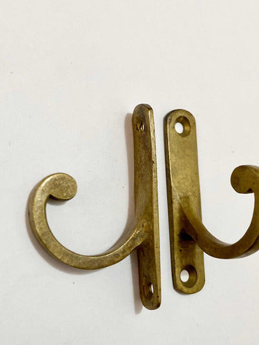 Antigo Suporte Bronze De Parede