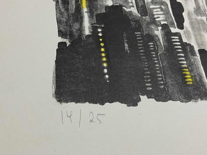 Quadro Gravura Antiga Cidade Prédios Assinada E Numerada