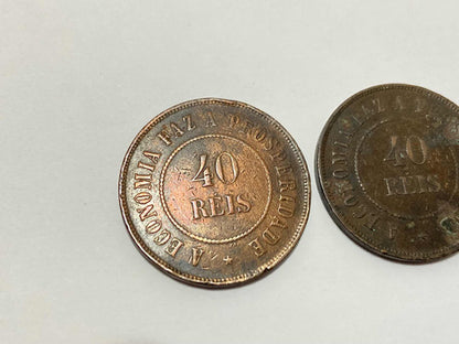 Moedas Antigas 40 Réis - 09 E 12