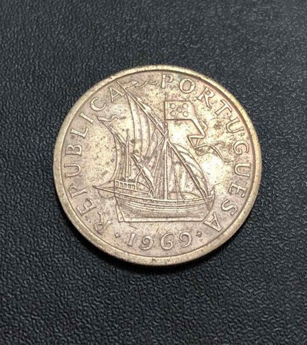 Moeda Antiga 1969 Portugal 5 Escudos
