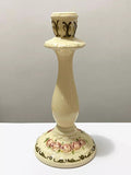 Castiçal De Porcelana Antigo Alemão Weiss Com Desenhos Flor