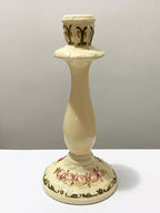 Castiçal De Porcelana Antigo Alemão Weiss Com Desenhos Flor