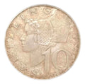 Antiga Moeda De Prata Austria 1957 10 Shillings