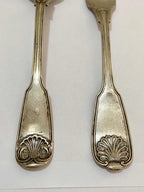 Antiga Colher E Garfo De Prata Com Marca