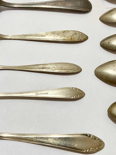 Coleção Colheres Antigas Prata Alpaca Wolff