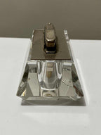 Antigo Isqueiro De Mesa Cristal West Germany