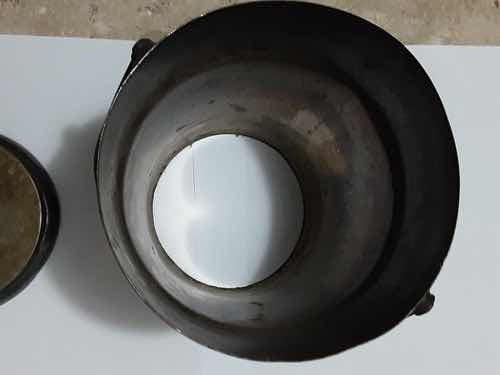 Antigo Balde Com Alça Prata 14cm