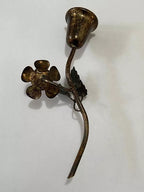 Sino Escultura Flor Rosa Espessurada A Prata Antiga