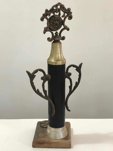Troféu Antigo Futebol Campeão 32cm Metal Madeira