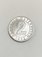 Moeda Antiga Austria 2 Groschen 1952