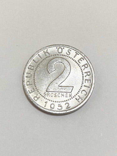 Moeda Antiga Austria 2 Groschen 1952