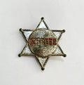 Broche Brinquedo Antigo Estrela Xerife Broche Decada De 60