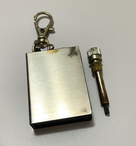 Chaveiro Isqueiro Pederneira Militar Zippo Antigo