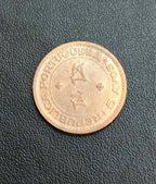 Moeda Antiga De Bronze 1952 Macau 5 Avos