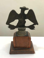 Escultura Antiga Águia Alemanha Troféu Cor Prata