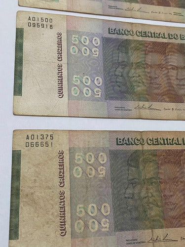 Cédulas Antigas Brasil 500 Cruzeiros