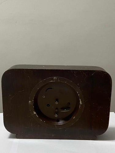 Relógio Antigo De Mesa Marca Madera Caixa Em Madeira Nobre