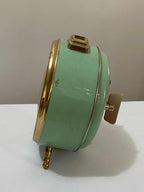 Relógio Despertador Antigo Kienzle Rubi Dourado E Verde
