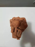 Escultura Antiga Casal Asiático Em Cerâmica - Abraço