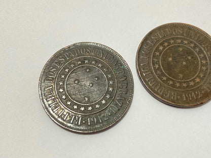 Moeda Antiga 40 Réis 1912 - 2 Moedas