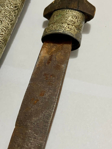 Punhal Antigo Árabe Jambiya Koummya 41cm C/ Bainha