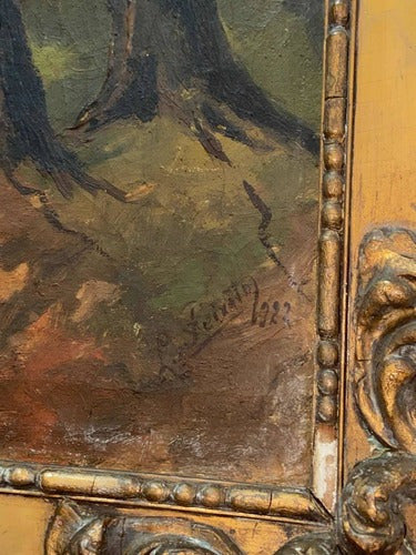 Quadro Antigo / Raro - Pintura Lourenço Peixoto 1922