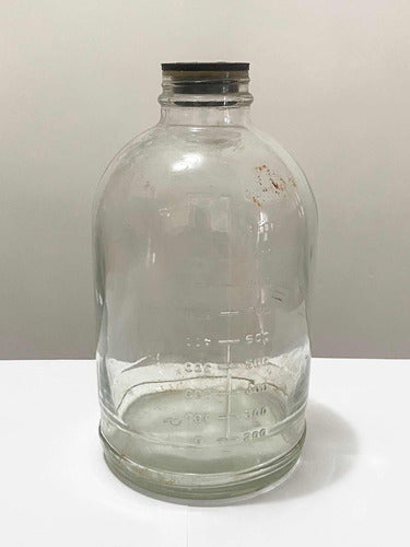 Antiga Garrafa De Vidro Com Medidor