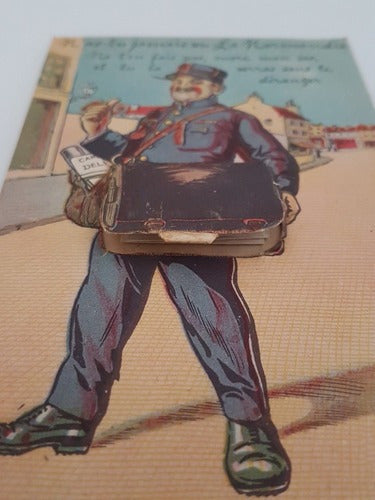 Cartão Postal Antigo Com Mini Fotos Antigas França