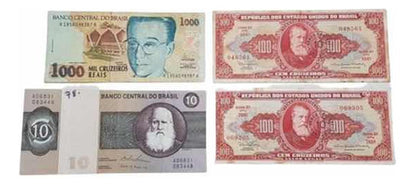 Cédulas Antigas 10 / 100 / 1000 Cruzeiros