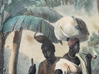 Quadro Litografia Antiga Deroi Rugendas Lavadeiras Rio 1835